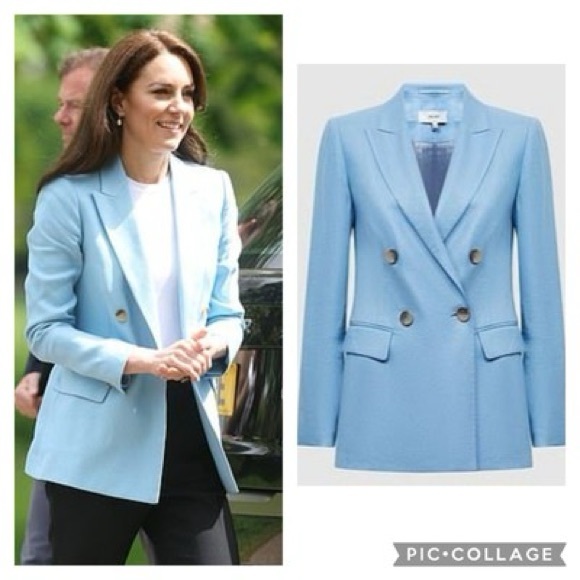 NWT Reiss Hollie Linen Blazer ASO Kate Middleton - Picture 1 of 6